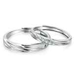 S925 Sterling Silver White Gold Couple's Ring (40% Off 2 Pieces)