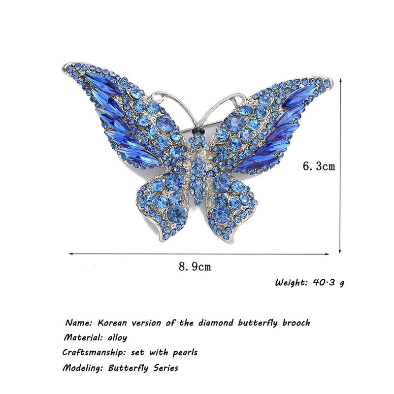 High-grade butterfly brooch alloy with diamonds pin(40% discount from 2 pieces)