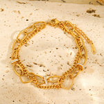 Ladies Trendy Gold Stainless Steel Bracelet（40% discount from 2 pieces）