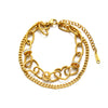 Ladies Trendy Gold Stainless Steel Bracelet（40% discount from 2 pieces）