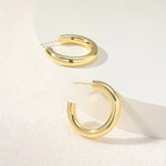 C-shaped hollow large earring studs are not easy to allergy（40% off on 2 pieces）