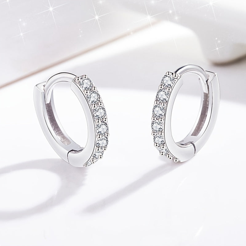 925 Silver Pin Zirconia Earrings 3 Pairs 8/10/12mm (40% off 2 sets)