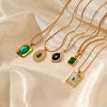 Emerald Pendant Necklace （40% discount from 2 pieces）