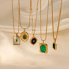 Emerald Pendant Necklace （40% discount from 2 pieces）