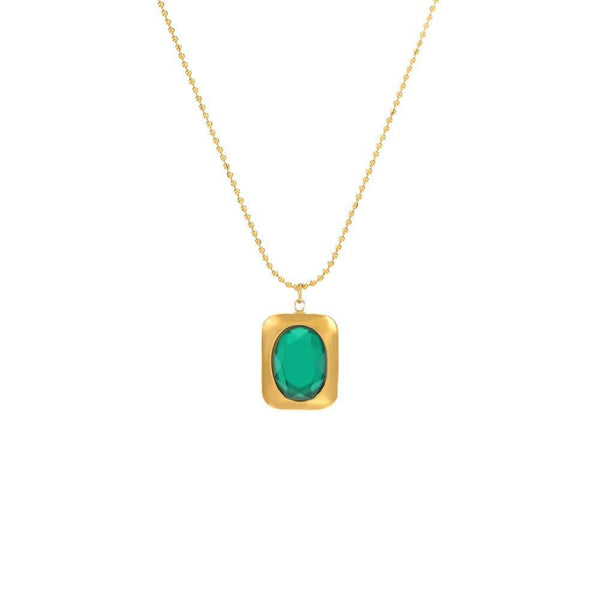 Emerald Pendant Necklace （40% discount from 2 pieces）