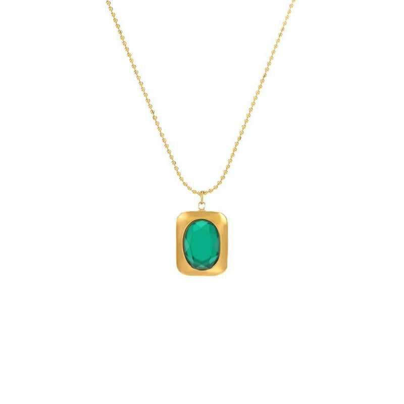 Emerald Pendant Necklace （40% discount from 2 pieces）