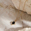 Women's Black Gemstone Pendant Necklace（40% discount from 2 pieces）