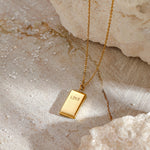 Letter LOVE Square Nugget Pendant Necklace（40% discount from 2 pieces）