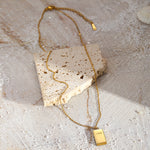 Letter LOVE Square Nugget Pendant Necklace（40% discount from 2 pieces）