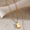 Letter LOVE Square Nugget Pendant Necklace（40% discount from 2 pieces）