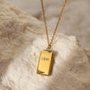 Letter LOVE Square Nugget Pendant Necklace（40% discount from 2 pieces）