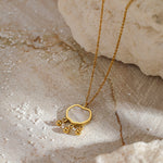 Peace Lock Pendant Gold Necklace（40% discount from 2 pieces）