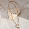 Peace Lock Pendant Gold Necklace（40% discount from 2 pieces）