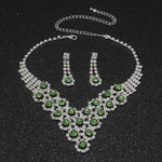 Greenstone Necklace and Earrings Jewelry Set（40% discount from 2 sets）