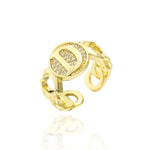 Fashion creative 26 English letter ring openings (40% discount from 2 pieces)