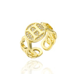 Fashion creative 26 English letter ring openings (40% discount from 2 pieces)