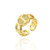 Fashion creative 26 English letter ring openings (40% discount from 2 pieces)