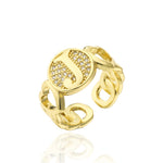 Fashion creative 26 English letter ring openings (40% discount from 2 pieces)