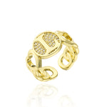 Fashion creative 26 English letter ring openings (40% discount from 2 pieces)