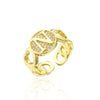 Fashion creative 26 English letter ring openings (40% discount from 2 pieces)