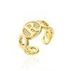 Fashion creative 26 English letter ring openings (40% discount from 2 pieces)