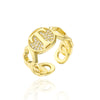 Fashion creative 26 English letter ring openings (40% discount from 2 pieces)