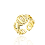 Fashion creative 26 English letter ring openings (40% discount from 2 pieces)