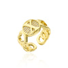 Fashion creative 26 English letter ring openings (40% discount from 2 pieces)