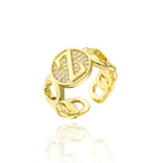 Fashion creative 26 English letter ring openings (40% discount from 2 pieces)