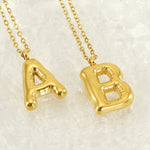 Stainless Steel Vapor Bubble Hip Hop Letter Pendant Necklace（Two for 40% off）