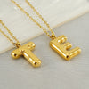 Stainless Steel Vapor Bubble Hip Hop Letter Pendant Necklace（Two for 40% off）